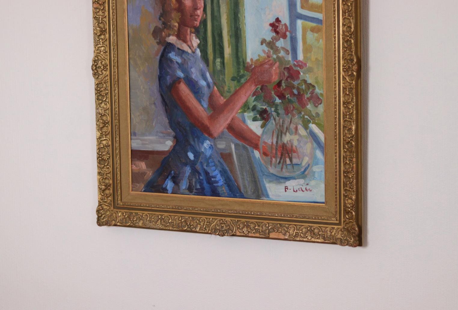 “Woman with Flowers” by Bendt Lauritzen