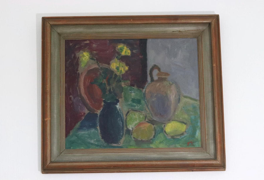 “Still Life: Vases and Fruit” by T.S.