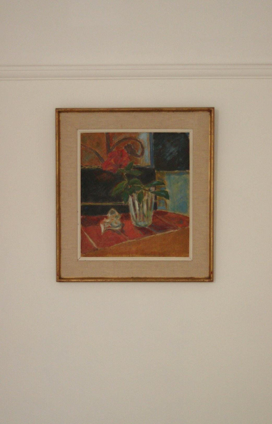 Mid-Century Swedish Oil on Masonite "Still Life"– Dated 1953