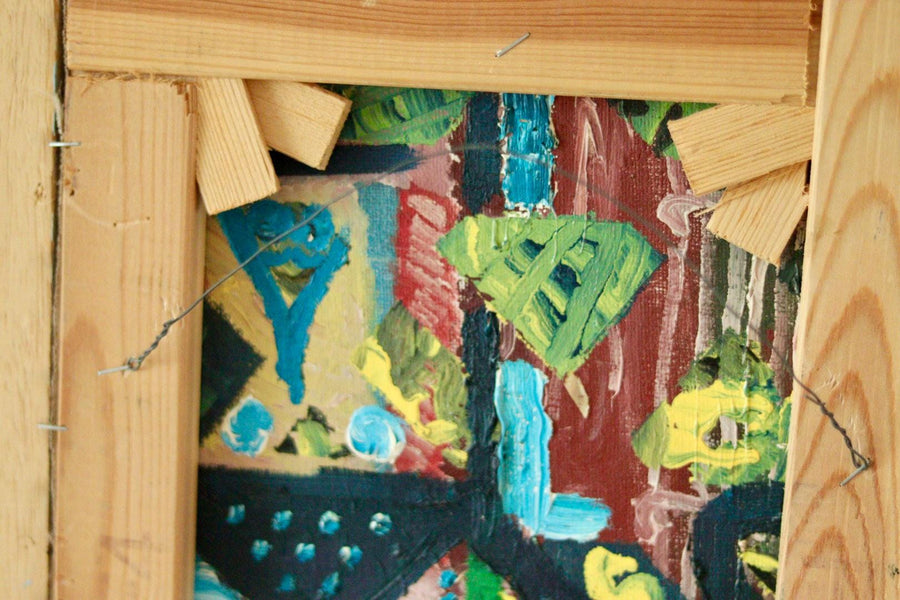 Original Swedish Oil on Panel " Abstract "