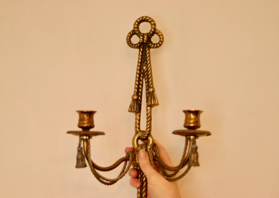 Pair of Vintage Brass Sconces