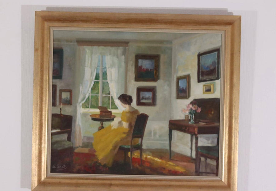 “Interior with Woman” by Edith Gert