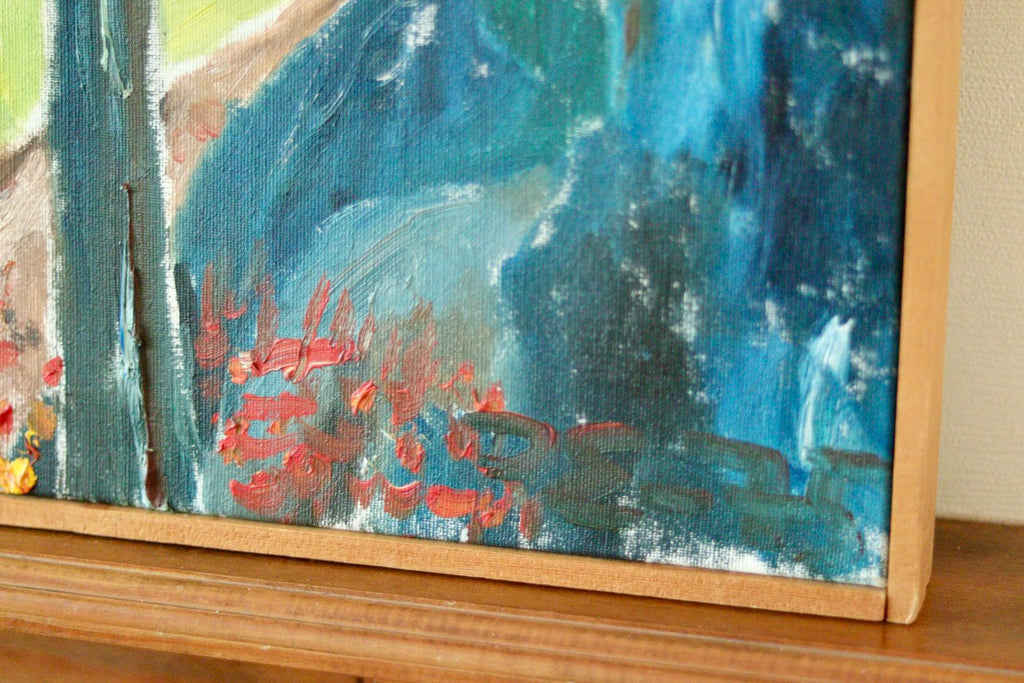 Original Swedish Vintage Oil on Canvas – "Autumn Trees"