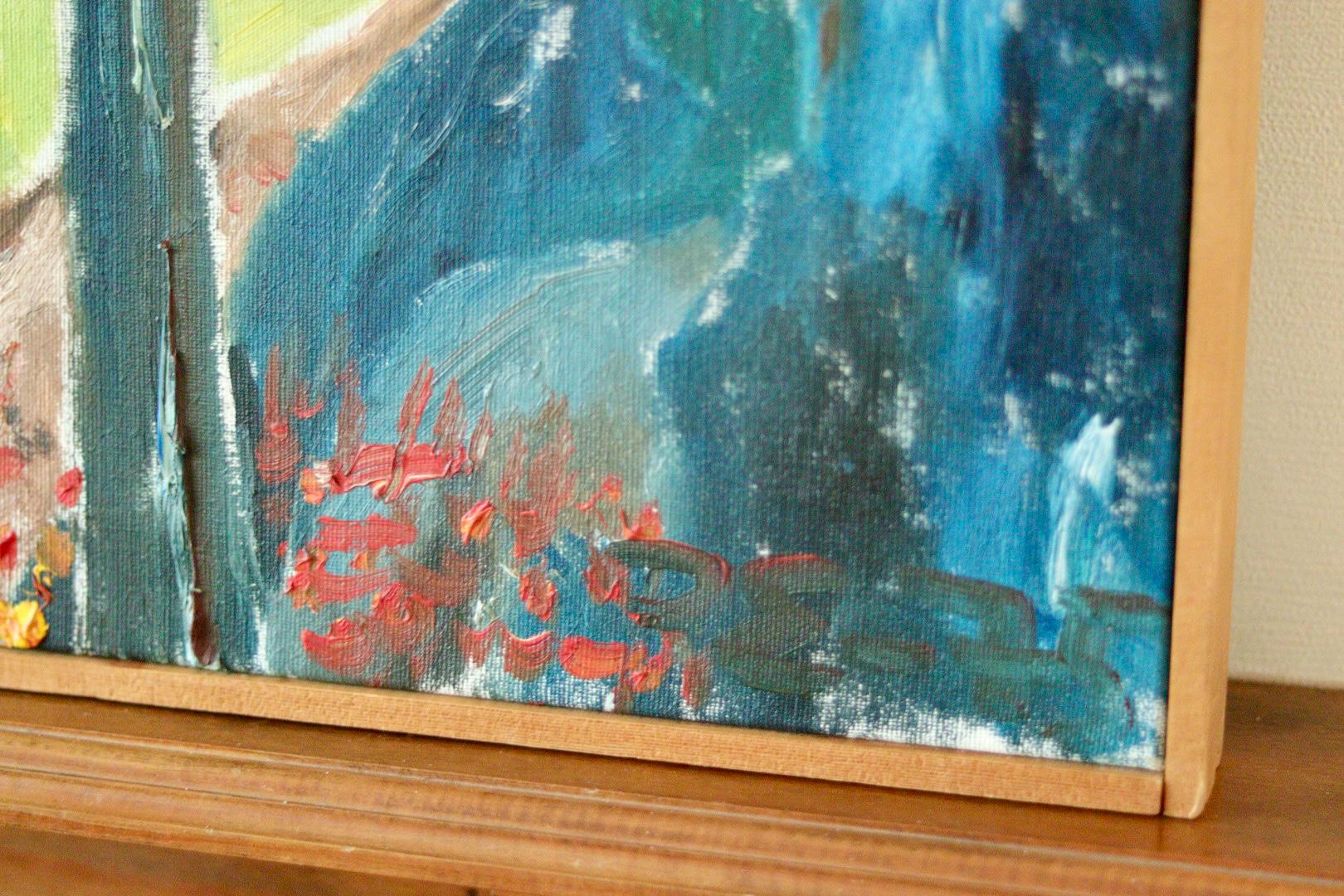 Original Swedish Vintage Oil on Canvas – "Autumn Trees"