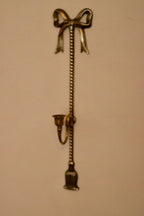 Large Vintage French Brass Bow Sconce