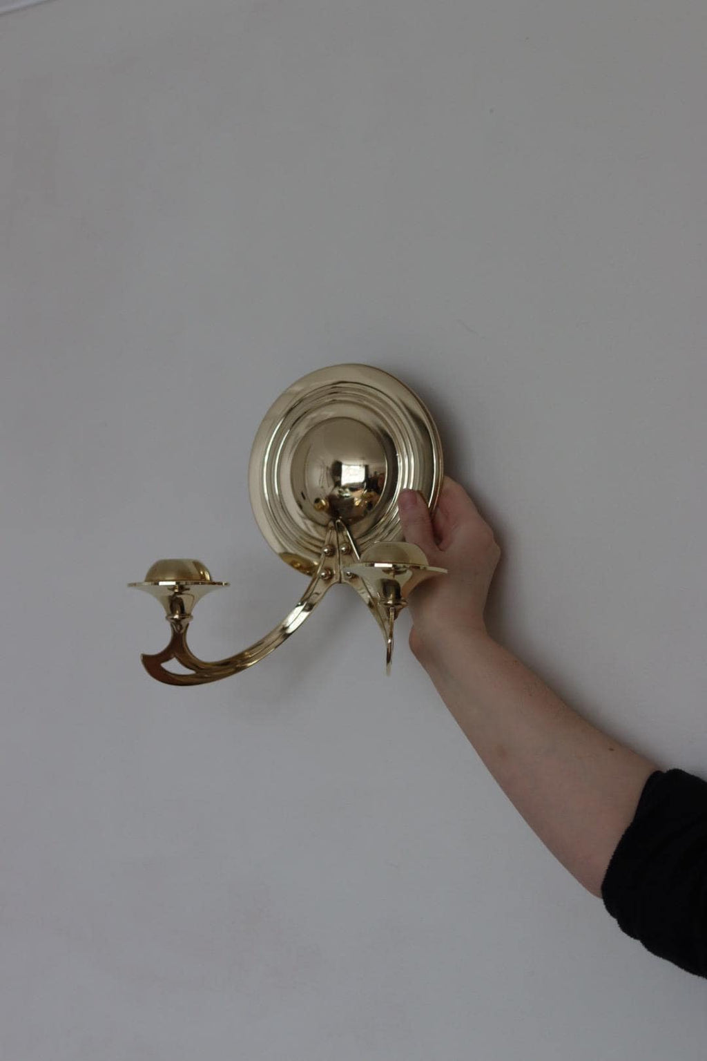 Pair Of Mid Century Swedish Brass Sconces