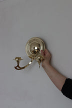 Pair Of Mid Century Swedish Brass Sconces