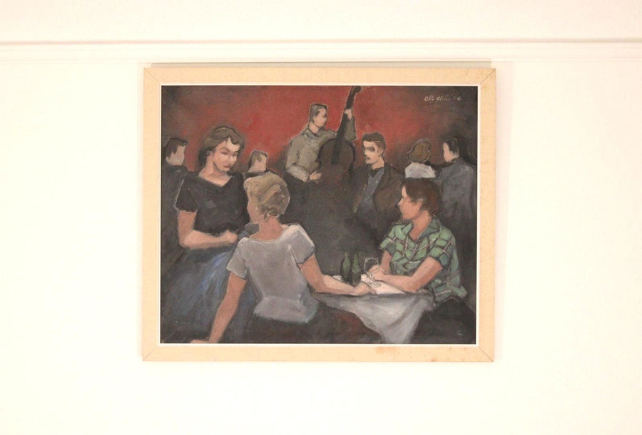 Original Mid-Century Norwegian Oil on Canvas – by Otto Olsen, 1958