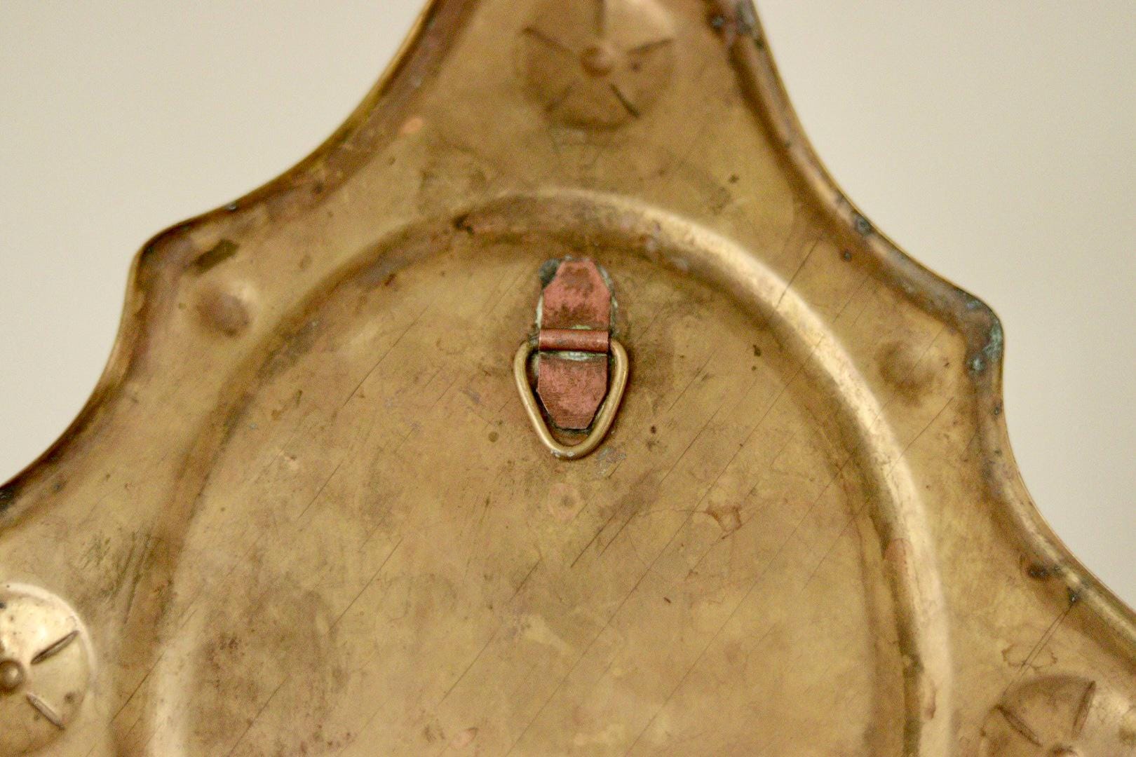 Baroque Style Large Mid-Century Brass Swedish Sconces