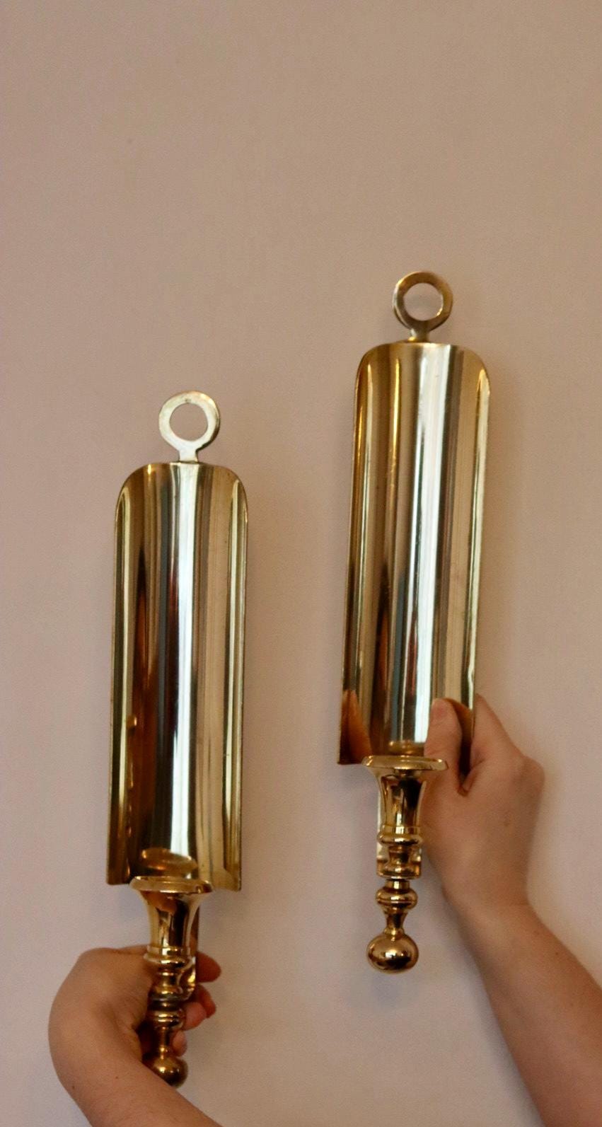 Pair of Mid-Century Swedish Brass Sconces