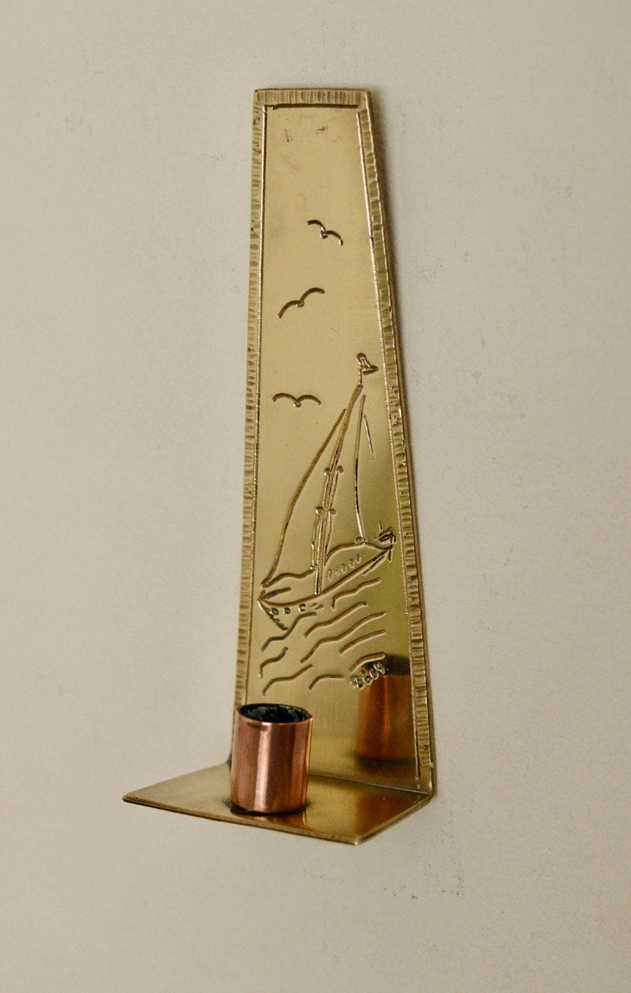 Pair Of Mid Century Swedish Brass Sconces