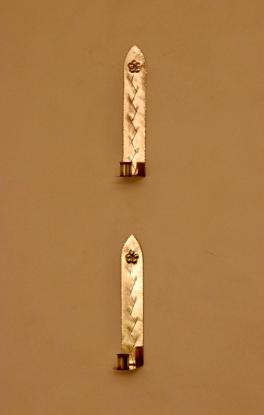 A Pair of Mid Century Swedish Brass Sconces