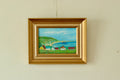 Original Vintage Landscape Painting on Panel – Hans Hansen