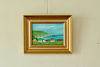 Original Vintage Landscape Painting on Panel – Hans Hansen