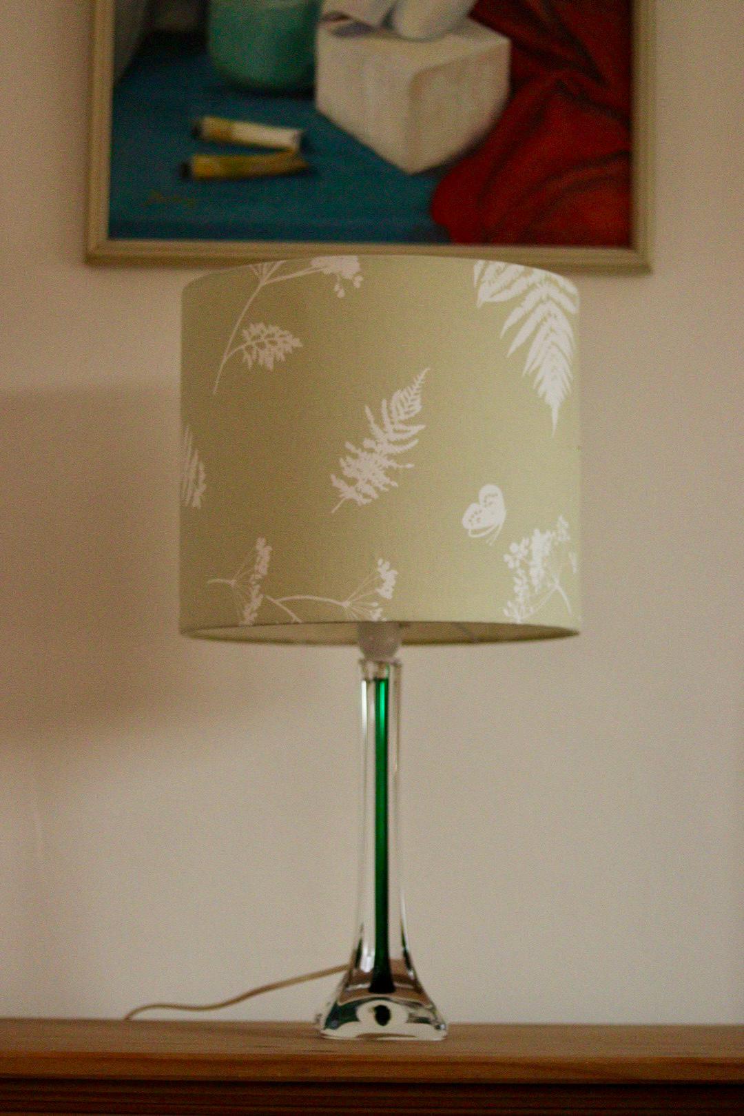 Vintage Glass table lamp by Hannelore Dreutler, Studio Åhus, Sweden, 1990's