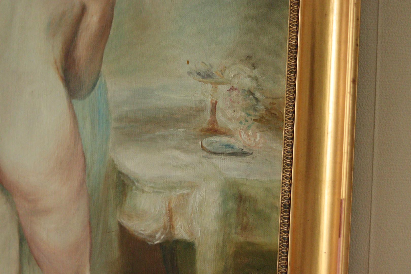 Original Mid-Century Oil on Canvas – “Female Nude”