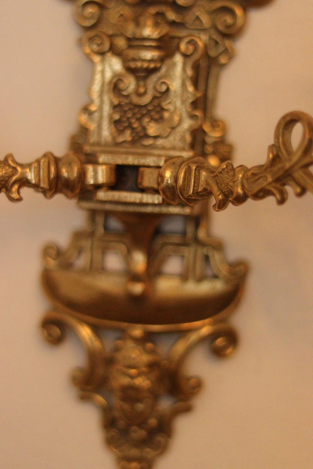 SINGLE Mid Century Swedish Brass Sconce