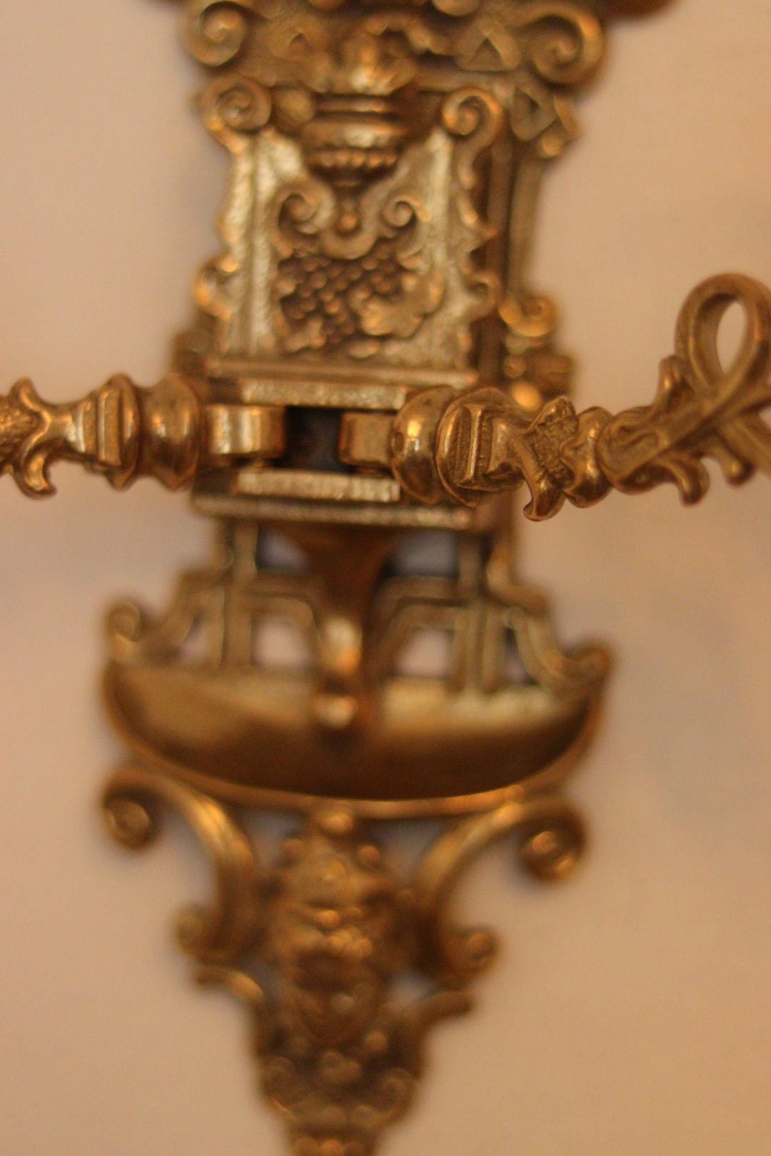 SINGLE Mid Century Swedish Brass Sconce