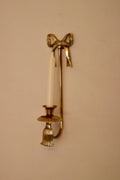 Large Vintage Brass Bow Sconce