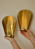 Pair Of Vintage Swedish Brass Sconces