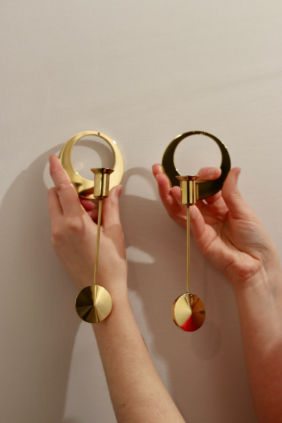 Pair of Brass sconces By Arthur Pe, Kolbäck