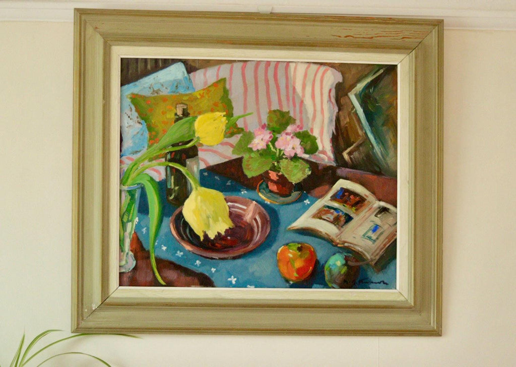 Original Swedish Oil on Canvas – “Still Life Table”