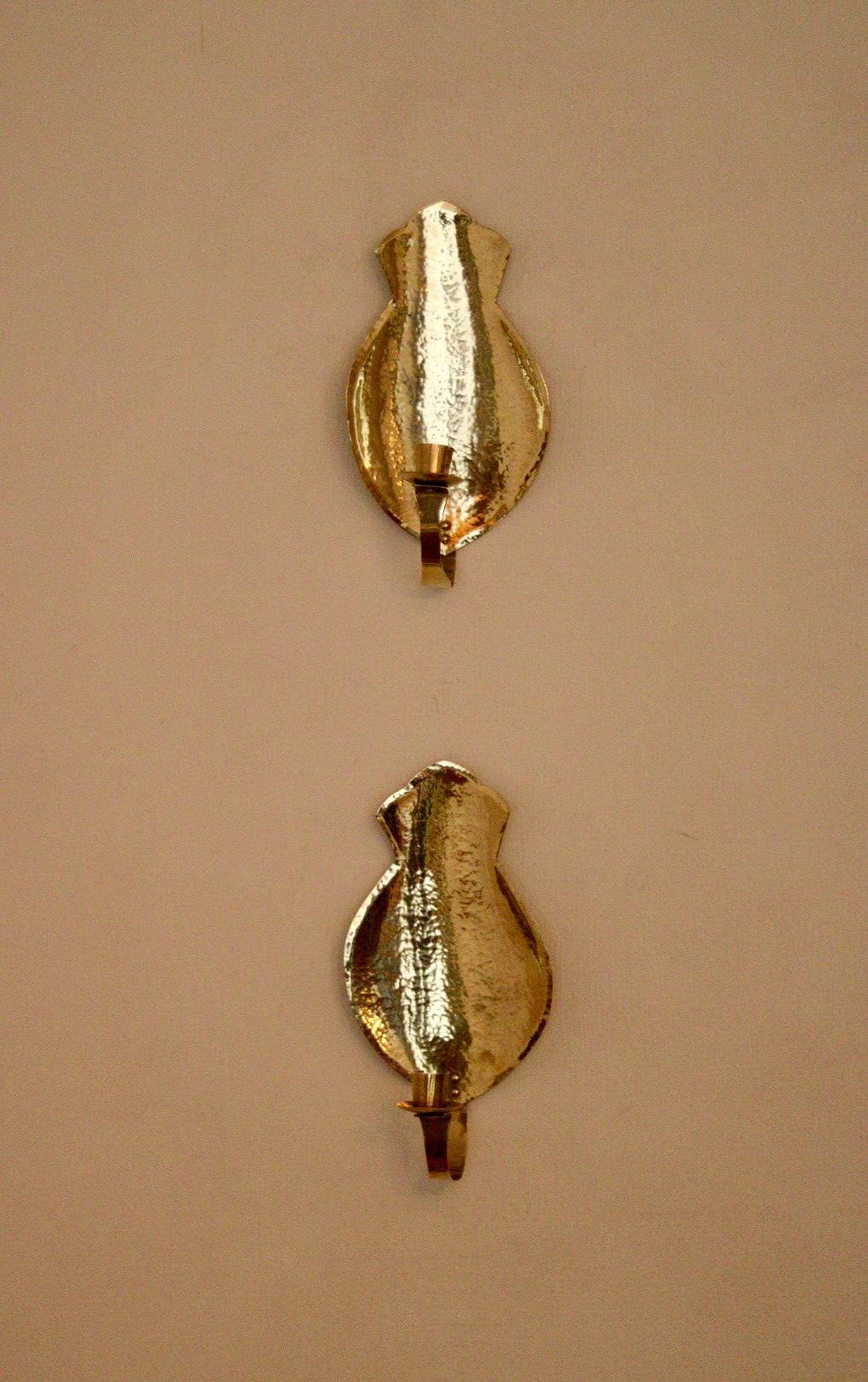 Pair of Mid Century Swedish Brass Sconces
