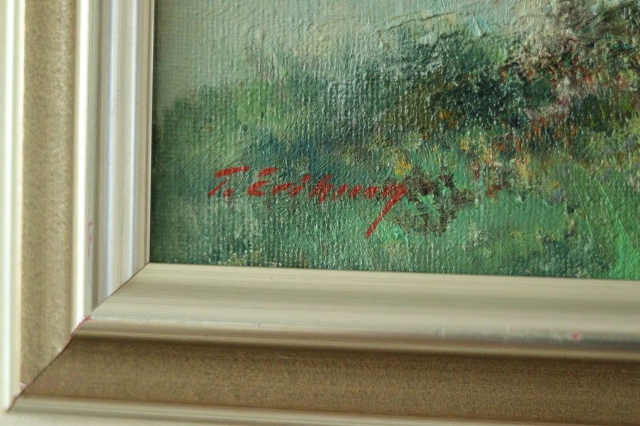 Vintage Oil on Canvas – “Sjöbodar