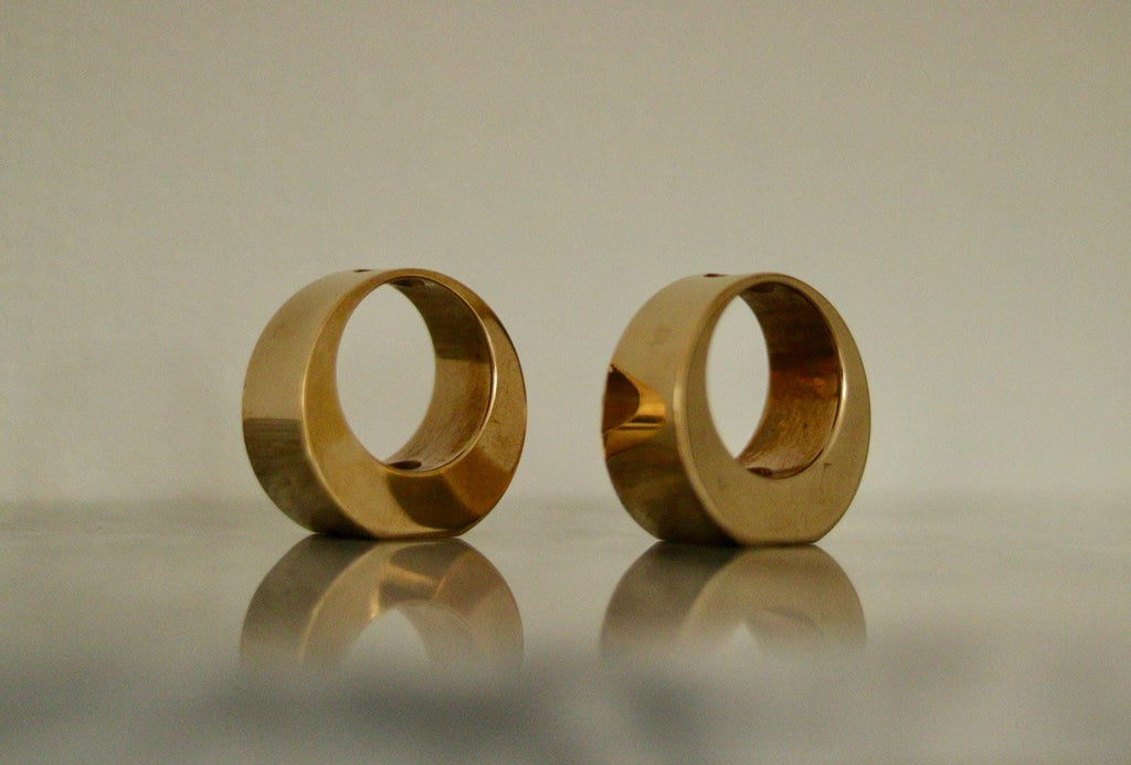 Pair of Mid-Century Swedish Brass Candle Holders by ARTHUR PE, Kolbäck