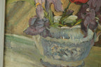 Original Swedish Floral Still Life Oil on Panel Painting