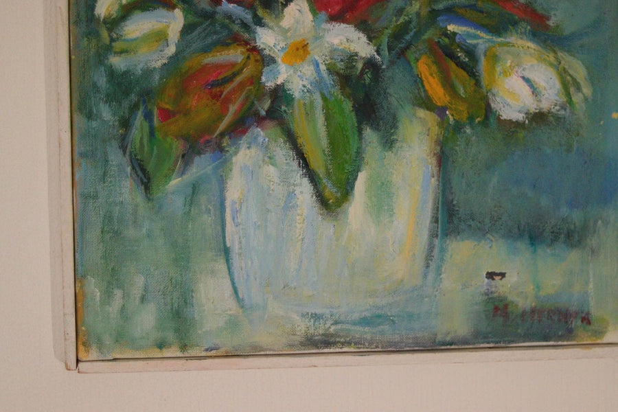 “Vase and Flowers” by M. Hernek