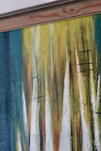 Mid-20th Century Original Oil on Canvas – Boats