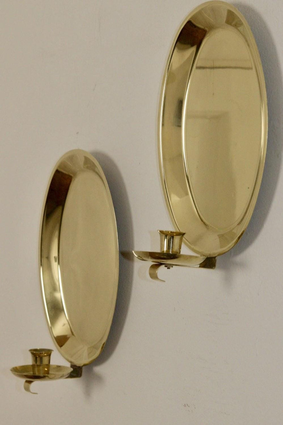 Pair Of Mid Century Swedish Brass Sconces