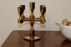 Five-Arm Swedish Brass Candelabra by Gusum Circa 1990