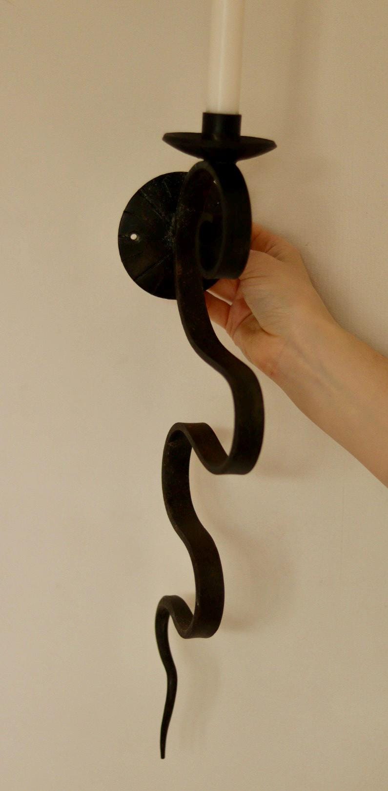 Pair of Mid-Century-Swedish Sconces with Black Coating