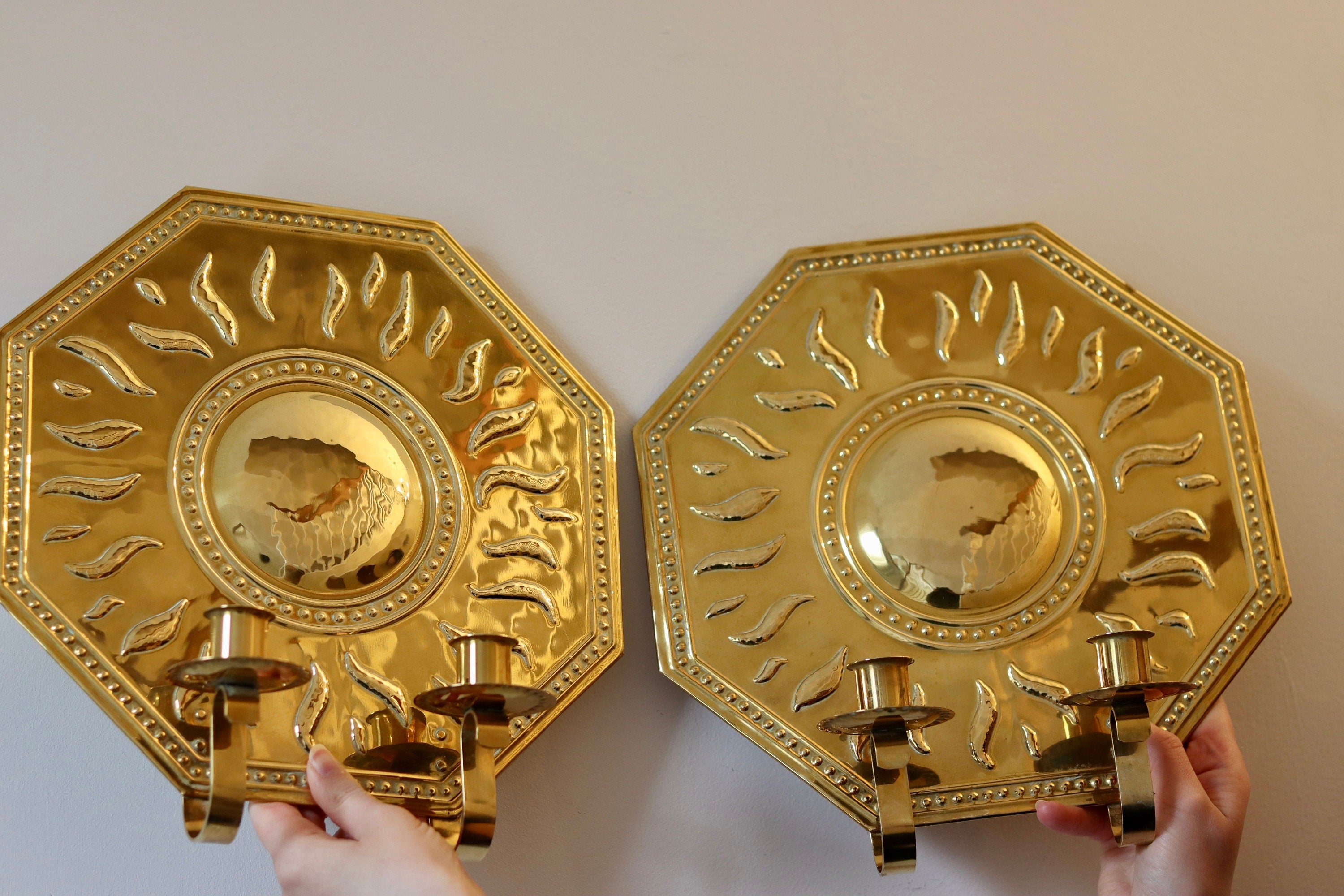 Pair of Mid-Century Brass Swedish Sconces by Torbjörn Tested