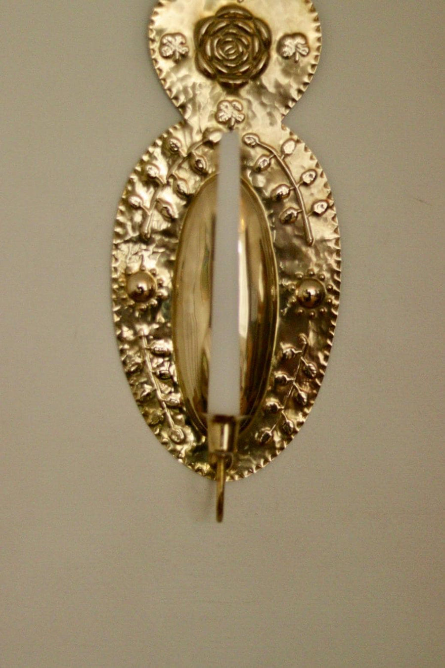 Pair Of Large Mid Century Swedish Brass Sconces