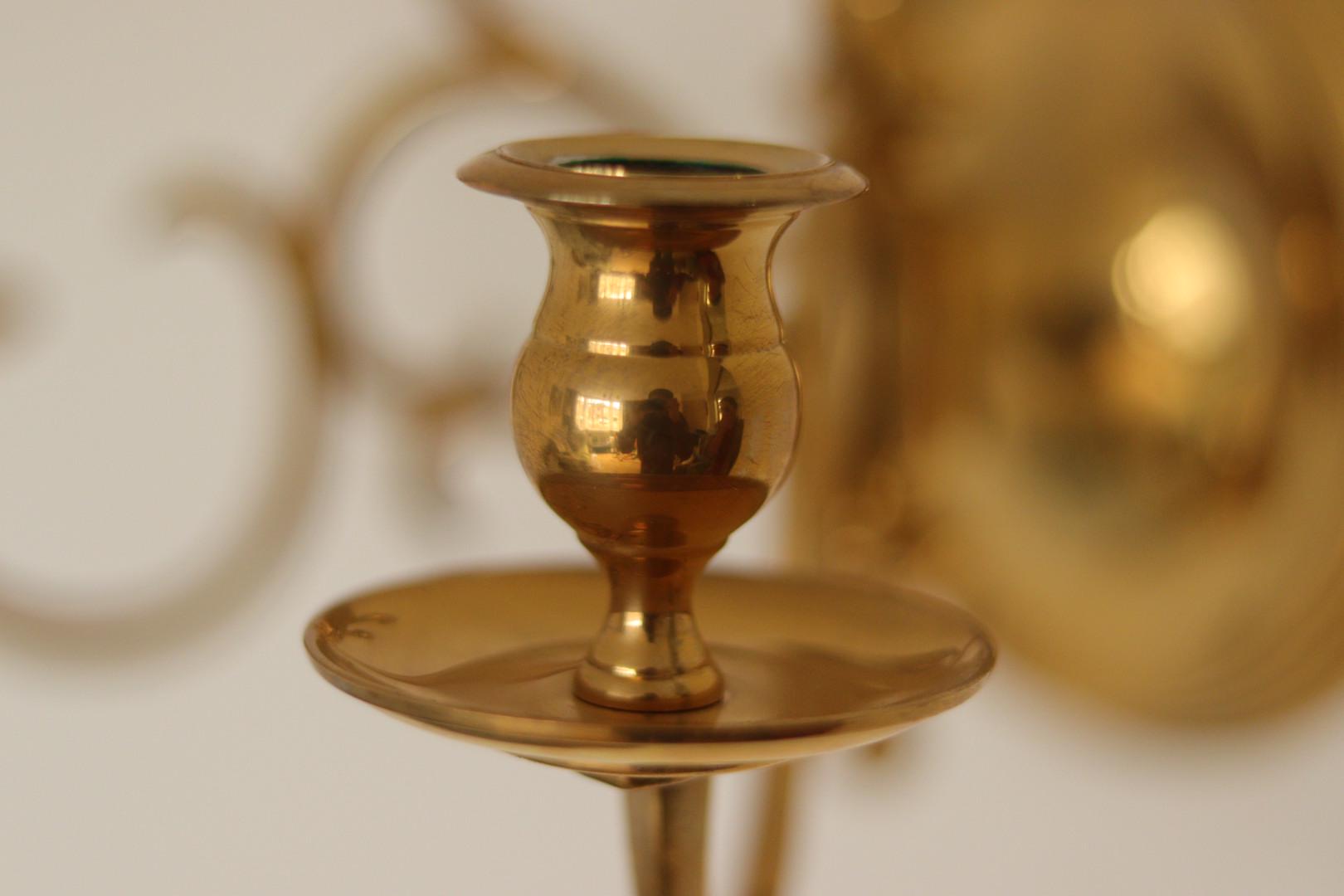 SINGLE Mid Century Swedish Brass Sconce by Skultuna