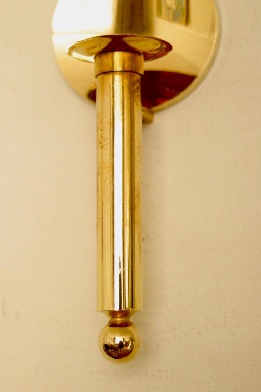 Vintage Swedish Brass Sconce by Gusum