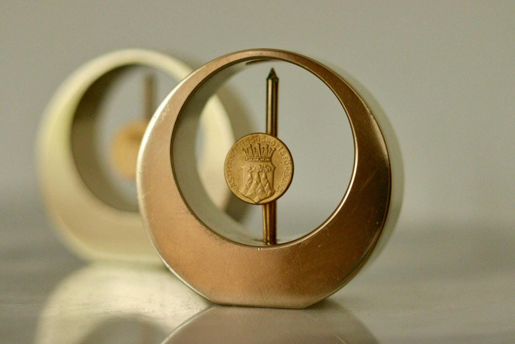 Pair of Swedish Brass Candle Holders by Arthur Pe Kolbäck