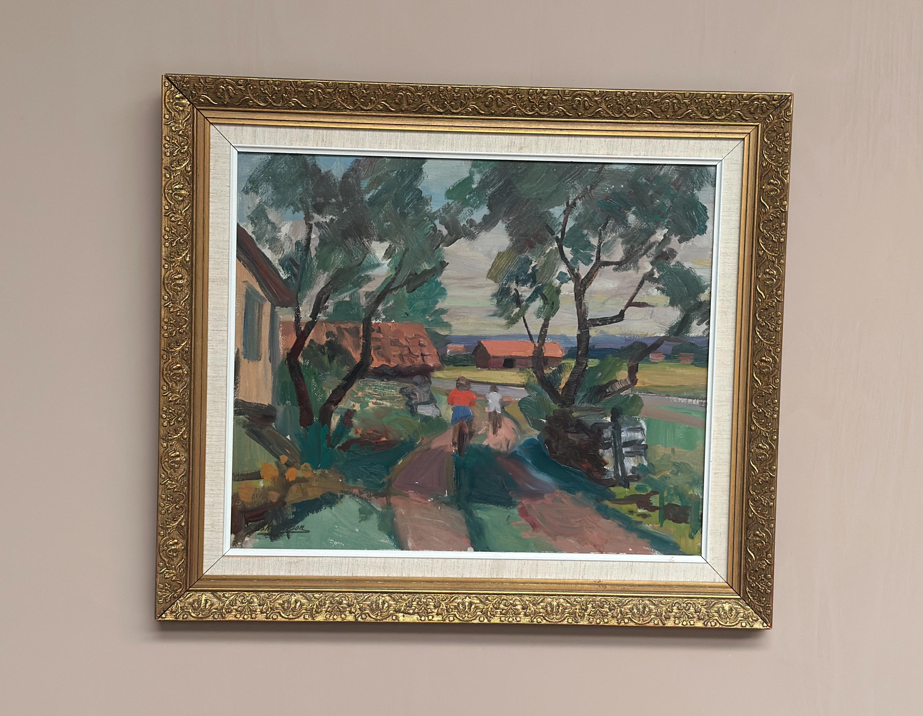 “On Bicycle” by Oskar Person – Signed