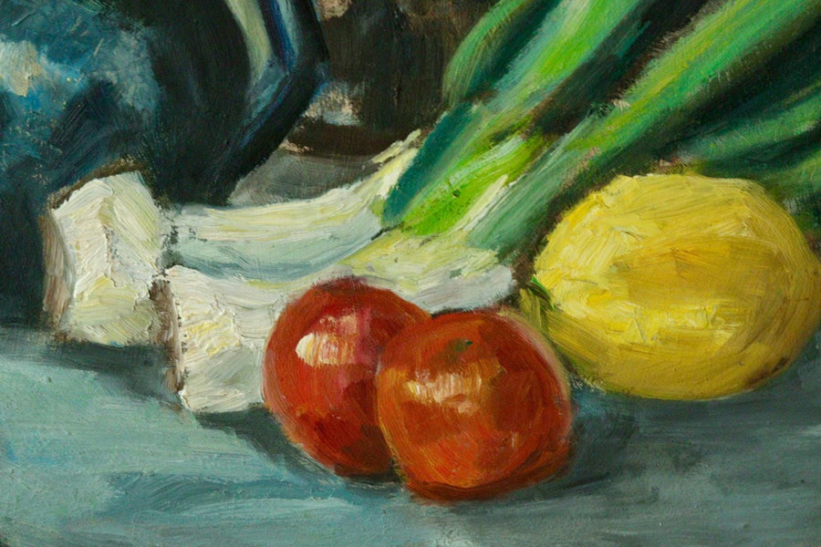 Original Mid-Century Swedish Vintage on Panel Painting – “Still Life”