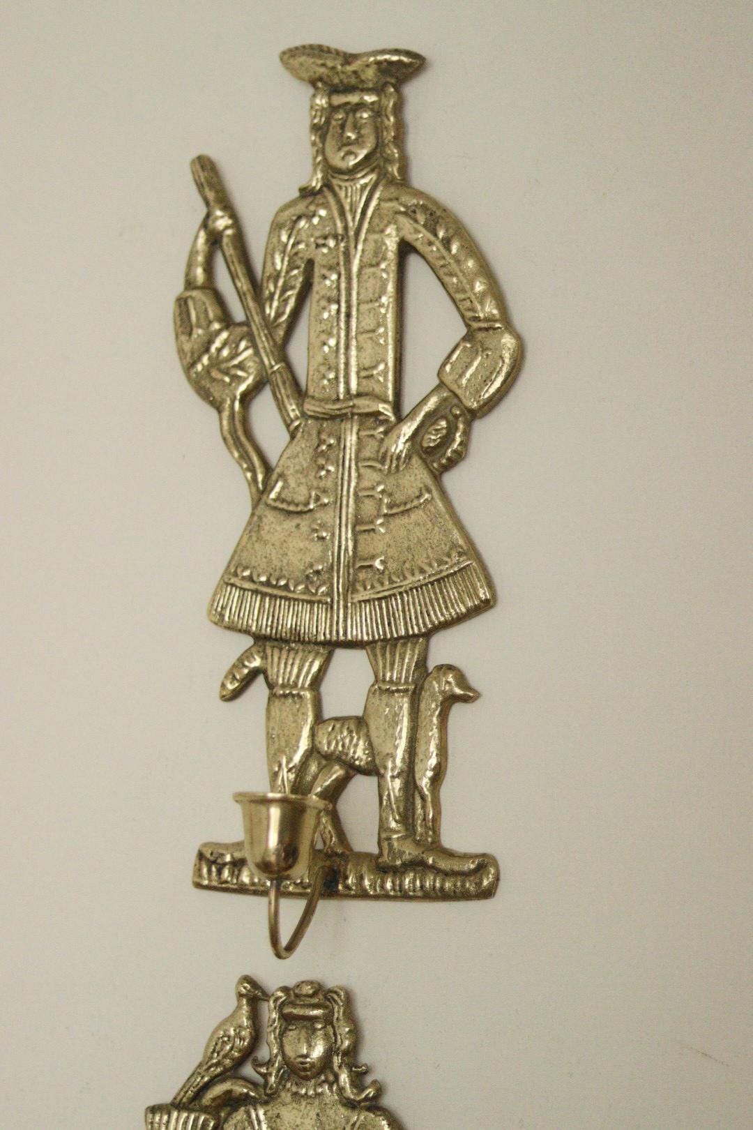 Pair of Mid-Century Brass Danish Sconces