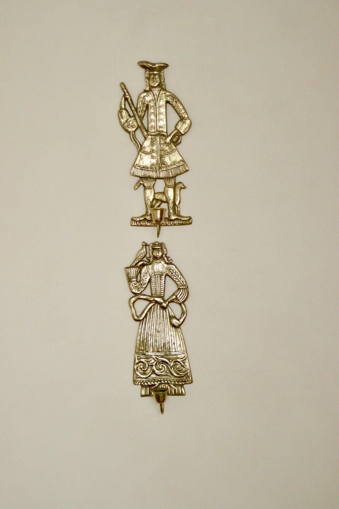 Pair of Mid-Century Brass Danish Sconces