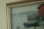 Vintage Oil on Canvas – “Sjöbodar