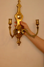 Pair of Antique  Brass Sconces