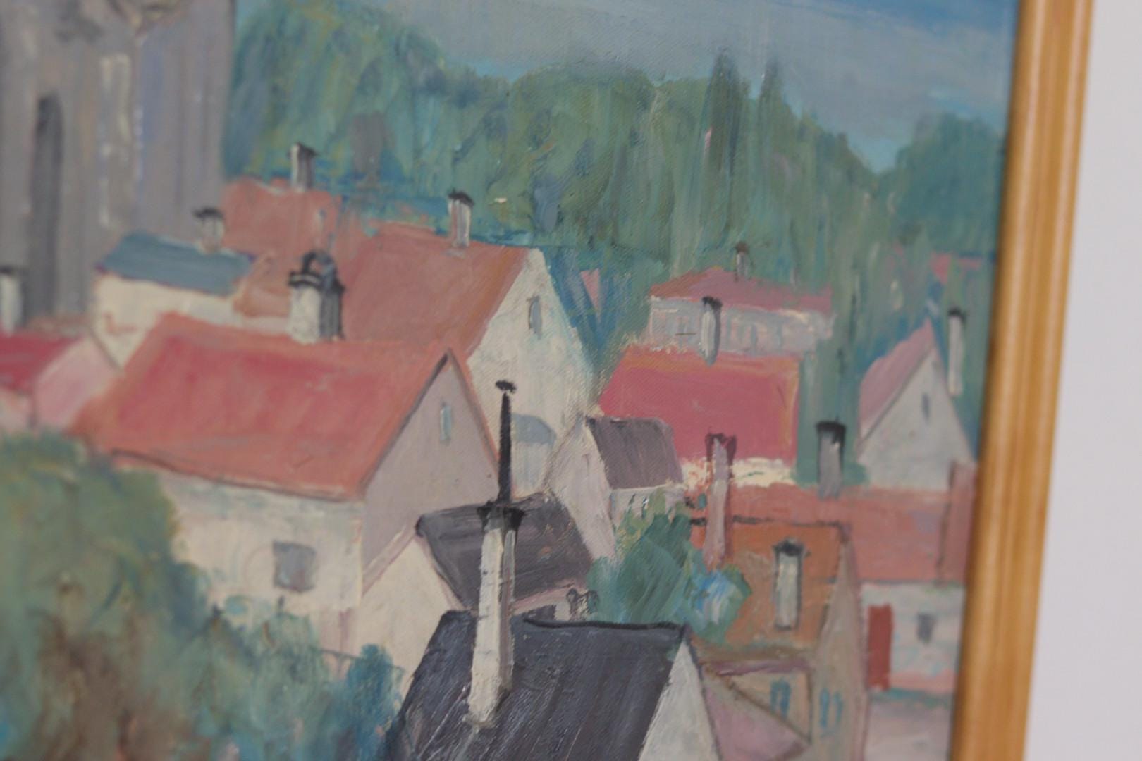 “Village Scene” by E. R. Olsson