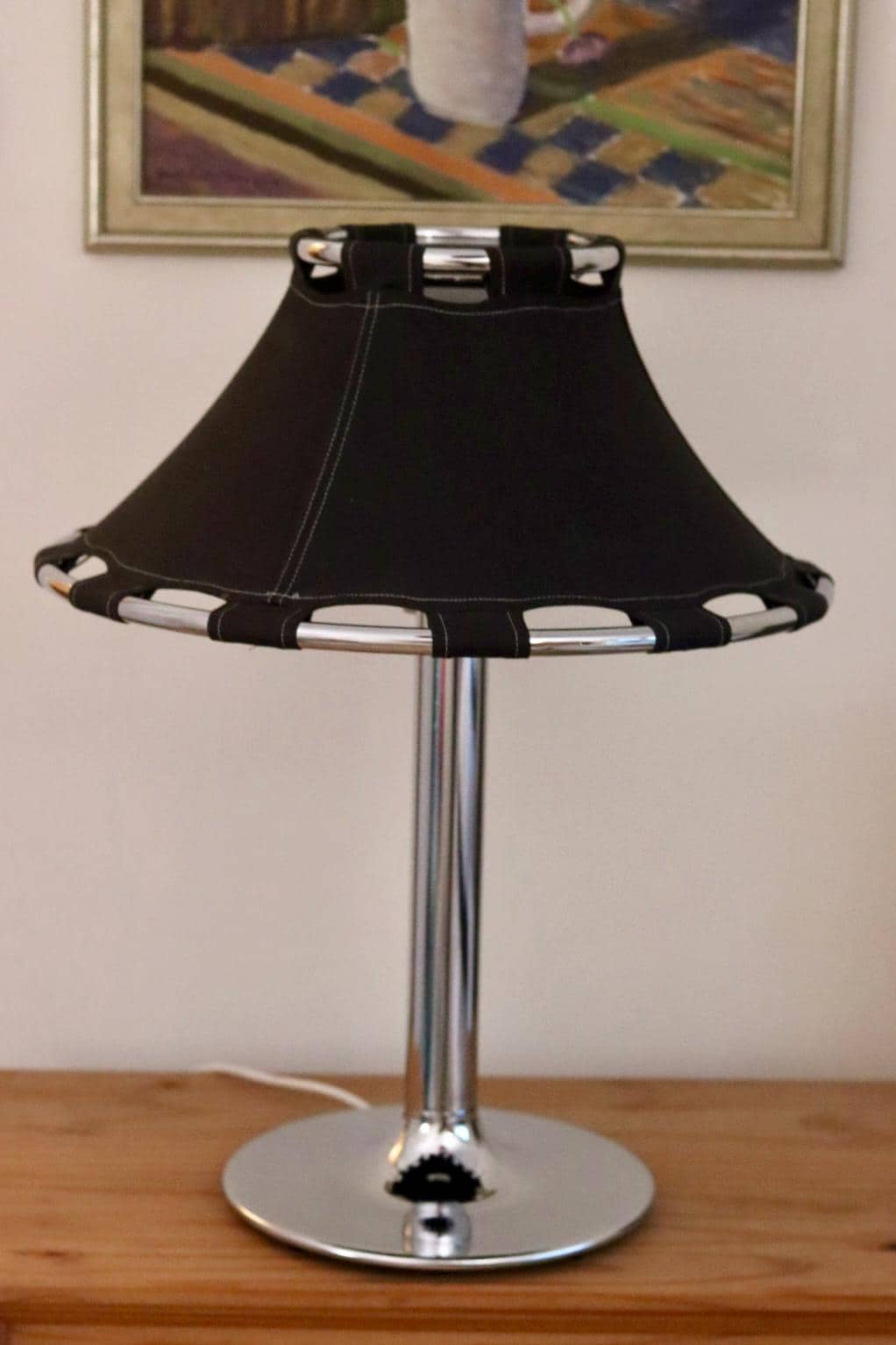 Chrome Table Lamp by Anna Ehrner for Ateljé Lyktan, 1970s
