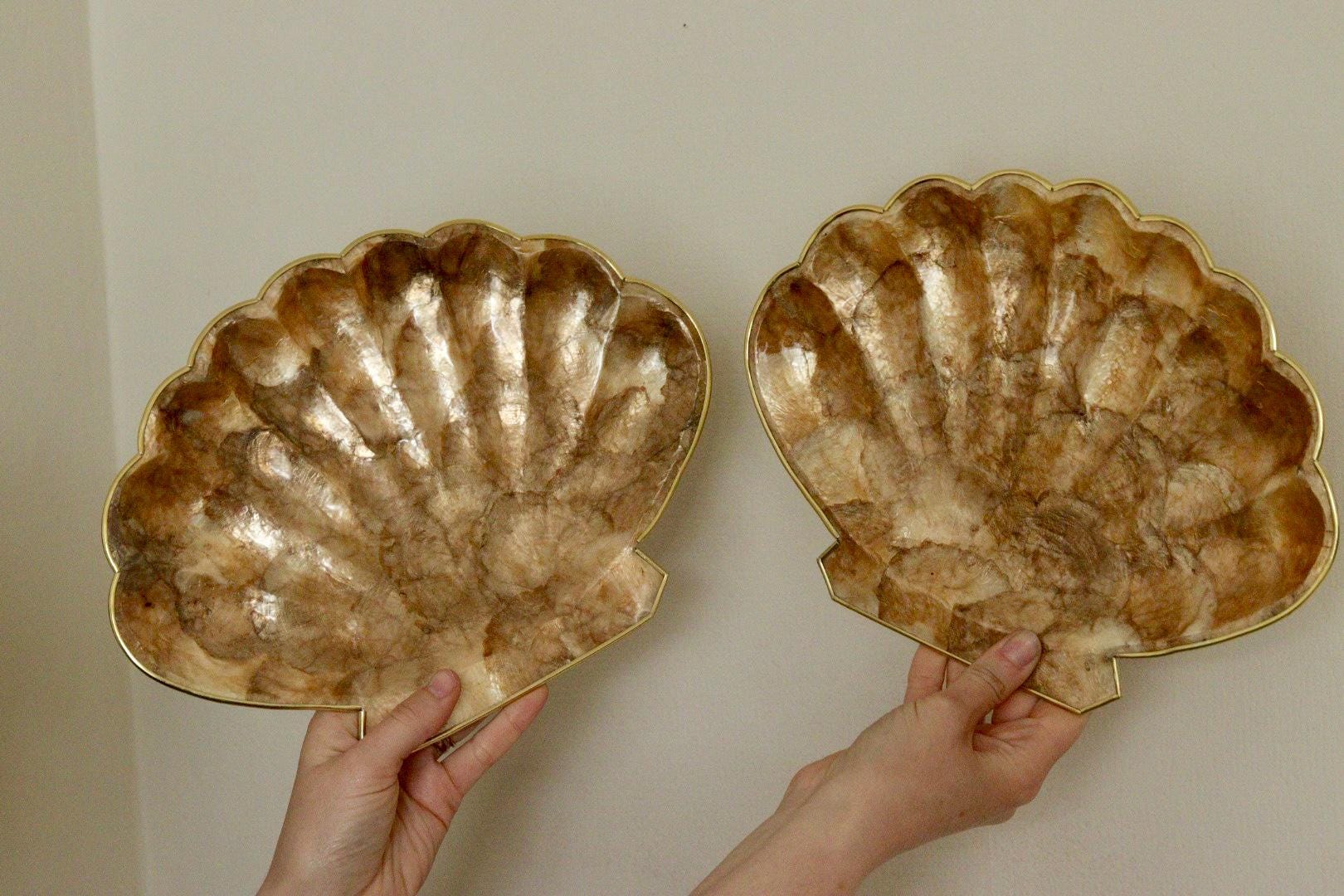 Vintage Scallop Capiz Shell Plate