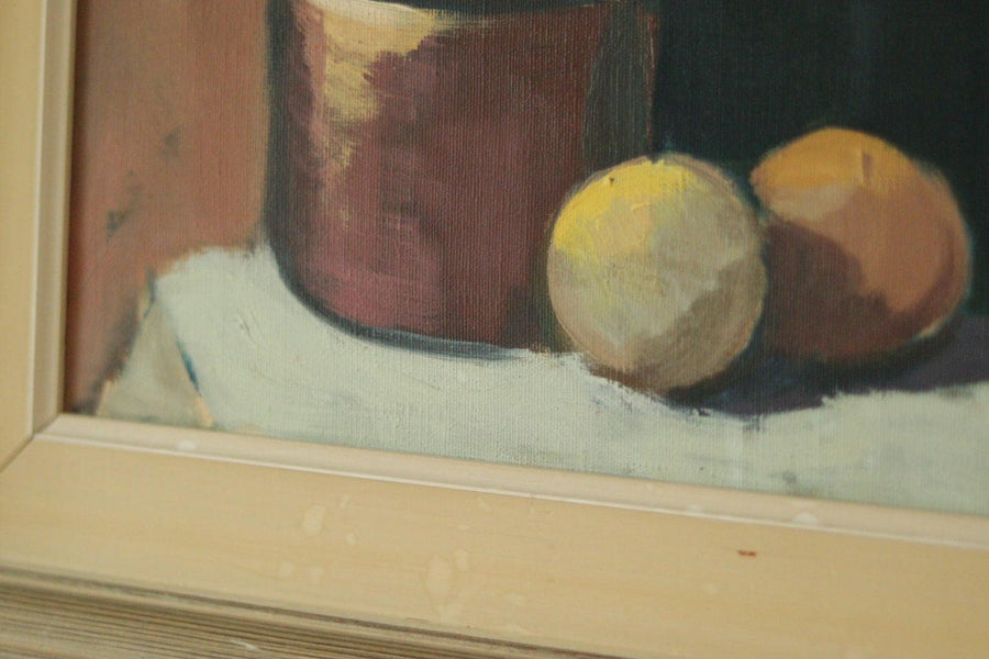 Original Swedish Oil on Canvas Painting "Still Life Arrangement"